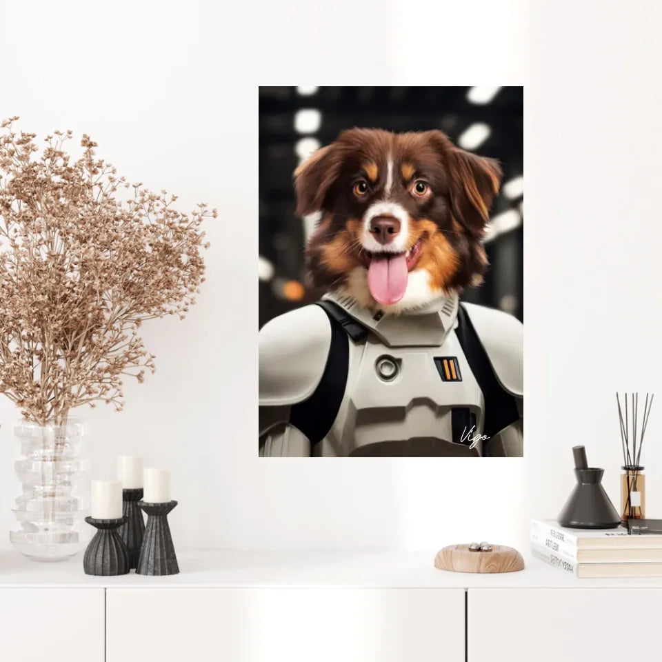 Tableau Animaux Portrait Personnalisé Stormtrooper