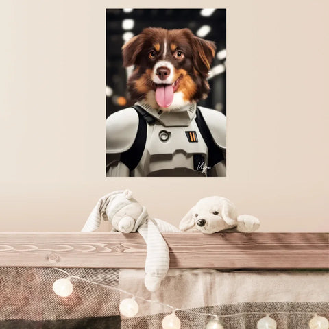 Tableau Animaux Portrait Personnalisé Stormtrooper