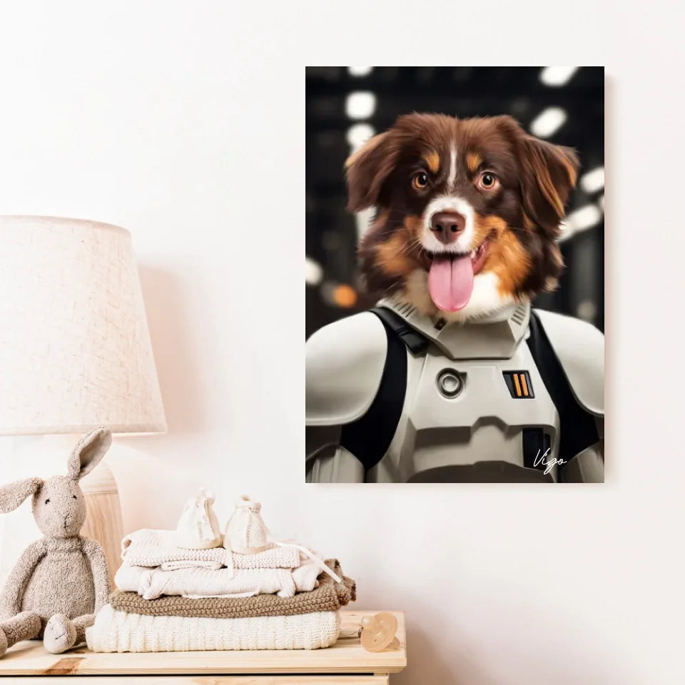 Tableau Animaux Portrait Personnalisé Stormtrooper