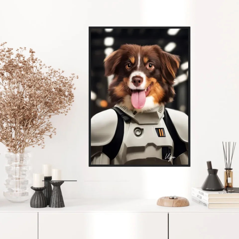 Tableau Animaux Portrait Personnalisé Stormtrooper