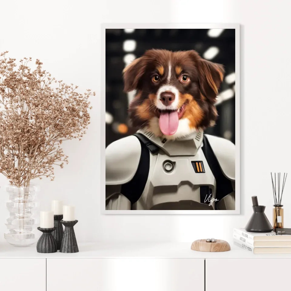 Tableau Animaux Portrait Personnalisé Stormtrooper