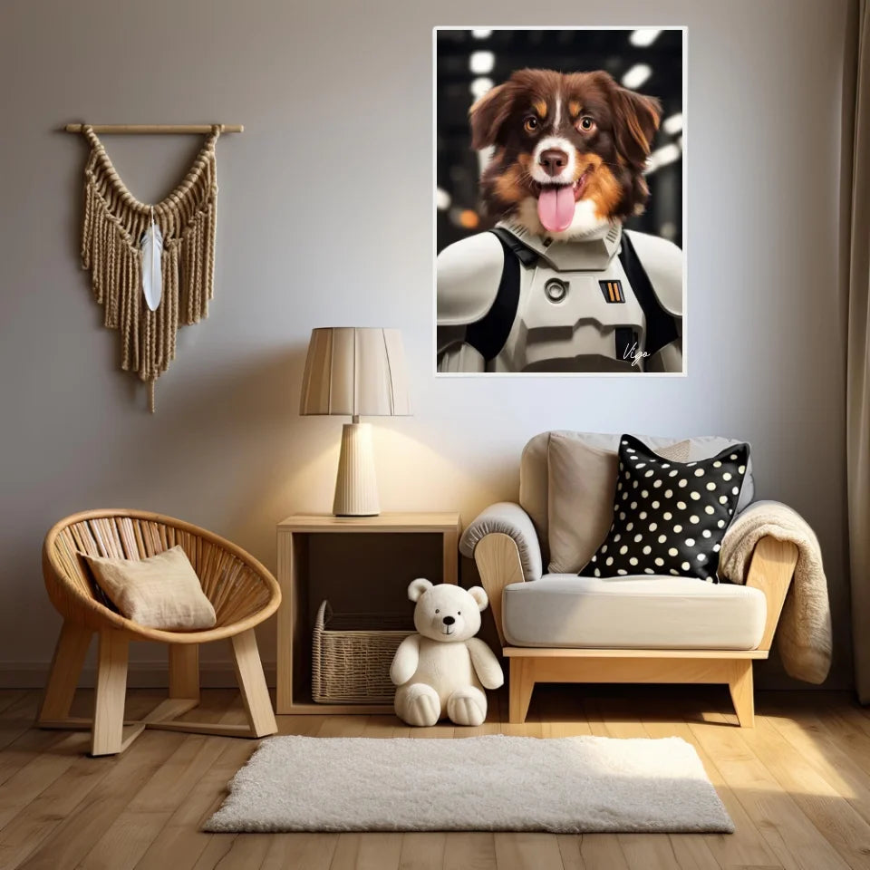 Tableau Animaux Portrait Personnalisé Stormtrooper