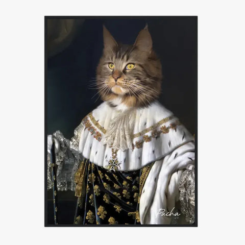 Tableau Animaux Portrait Personnalisé Renaissance Roi Louis XVIII de France