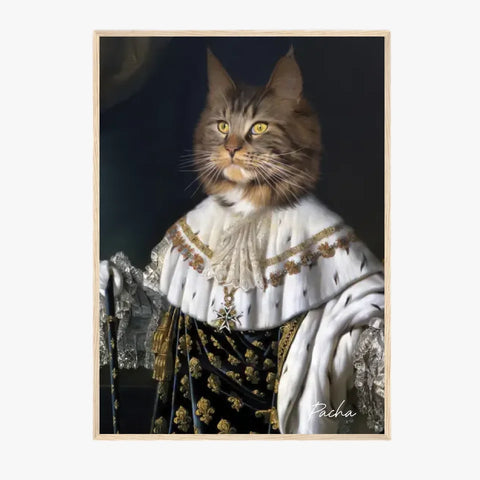 Tableau Animaux Portrait Personnalisé Renaissance Roi Louis XVIII de France