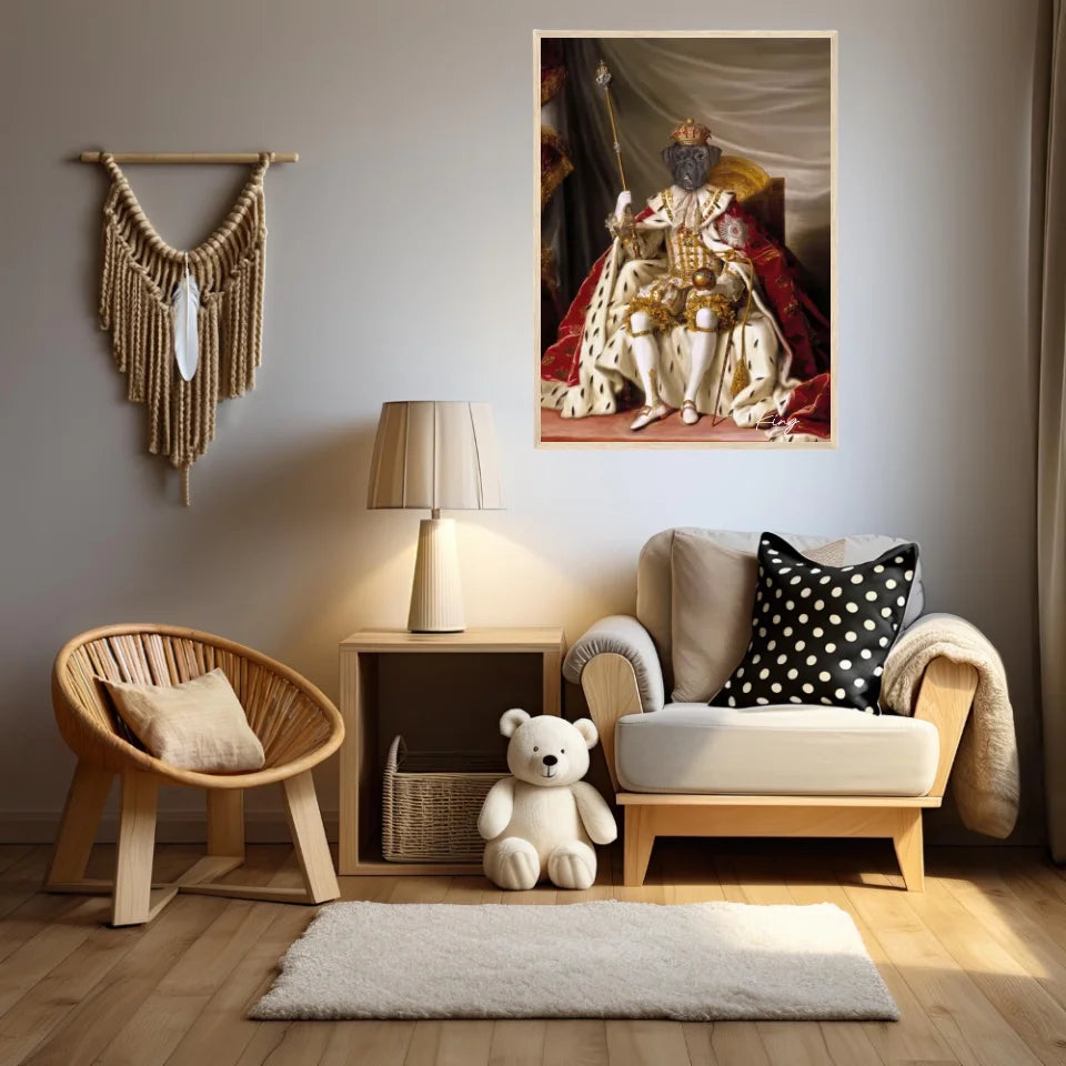 Tableau Animaux Portrait Personnalisé Renaissance Roi Christian VII de Danemark