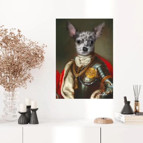 Tableau Animaux Portrait Personnalisé Renaissance Roi Charles Emmanuel III de Sardaigne