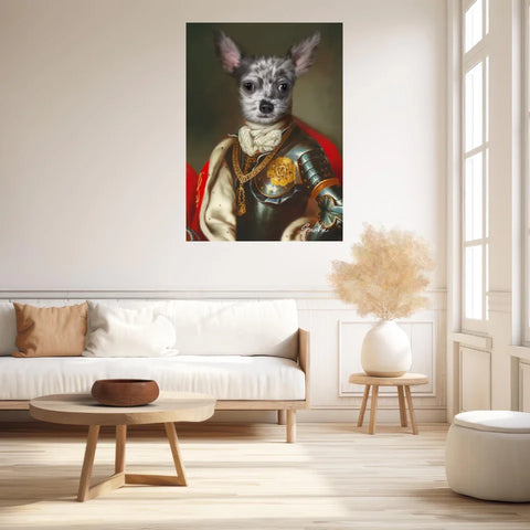 Tableau Animaux Portrait Personnalisé Renaissance Roi Charles Emmanuel III de Sardaigne