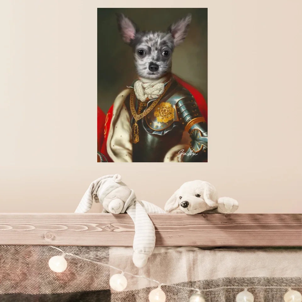 Tableau Animaux Portrait Personnalisé Renaissance Roi Charles Emmanuel III de Sardaigne