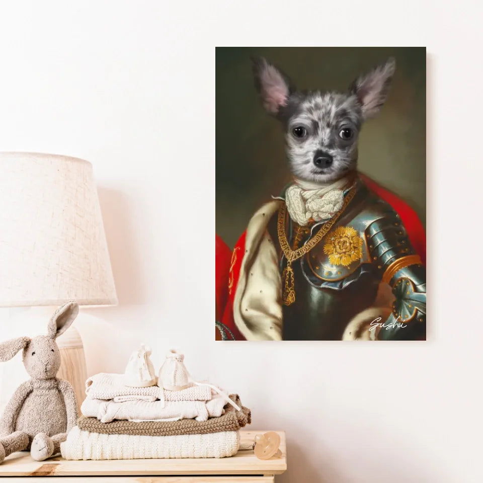 Tableau Animaux Portrait Personnalisé Renaissance Roi Charles Emmanuel III de Sardaigne