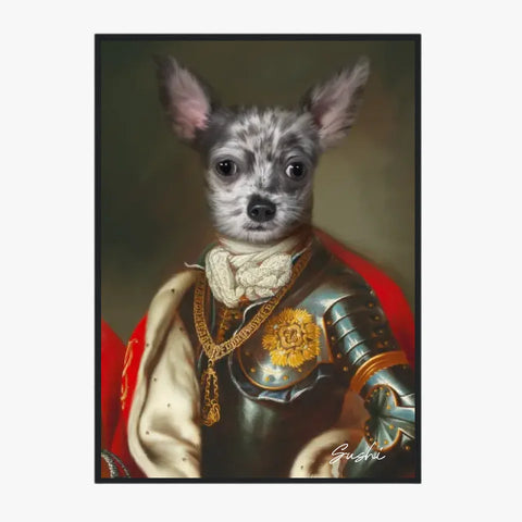 Tableau Animaux Portrait Personnalisé Renaissance Roi Charles Emmanuel III de Sardaigne