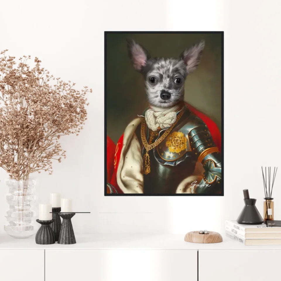 Tableau Animaux Portrait Personnalisé Renaissance Roi Charles Emmanuel III de Sardaigne