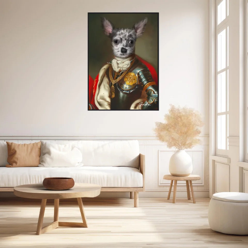 Tableau Animaux Portrait Personnalisé Renaissance Roi Charles Emmanuel III de Sardaigne