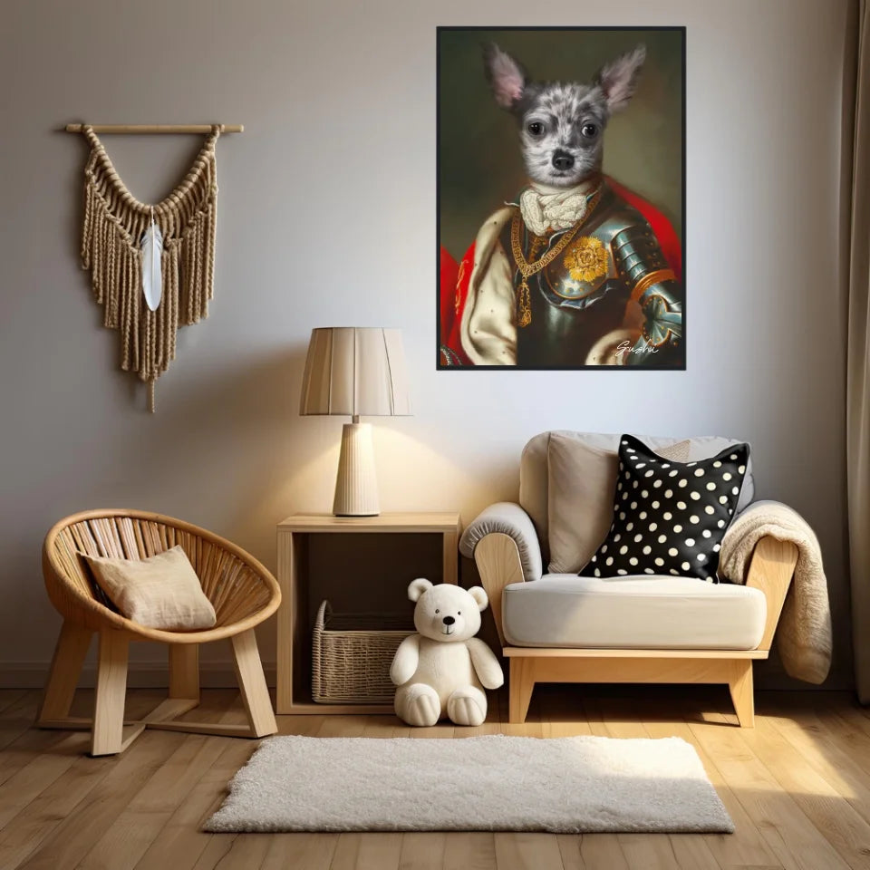 Tableau Animaux Portrait Personnalisé Renaissance Roi Charles Emmanuel III de Sardaigne