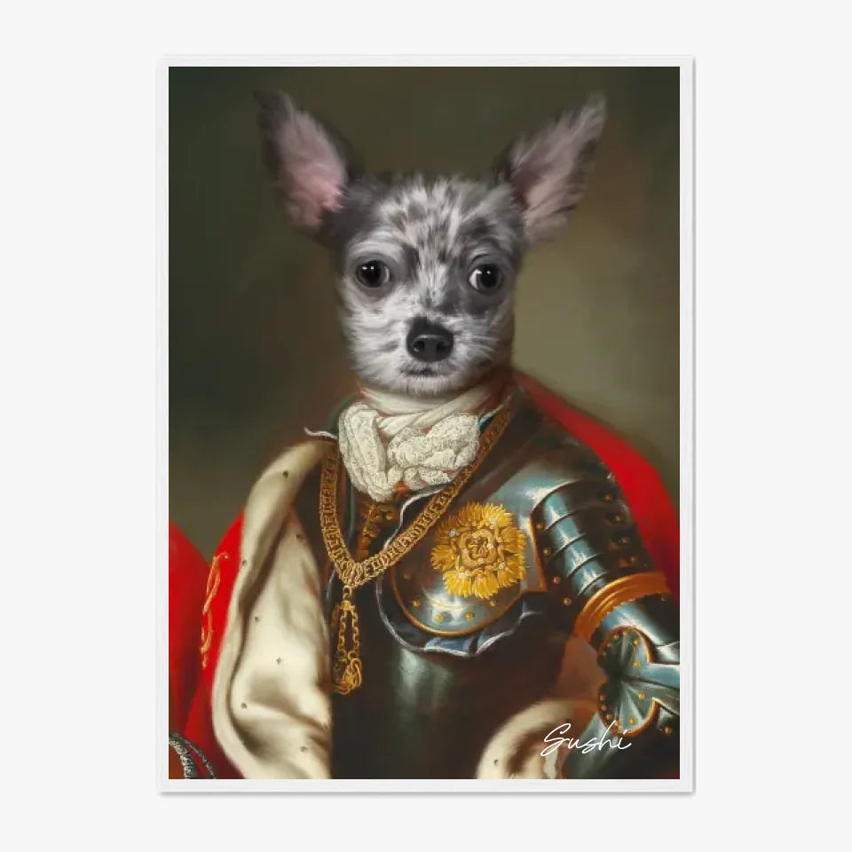 Tableau Animaux Portrait Personnalisé Renaissance Roi Charles Emmanuel III de Sardaigne