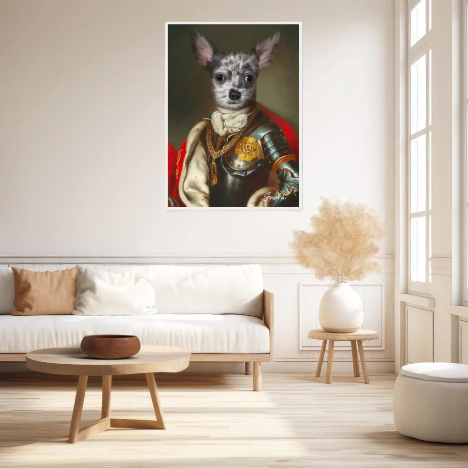 Tableau Animaux Portrait Personnalisé Renaissance Roi Charles Emmanuel III de Sardaigne