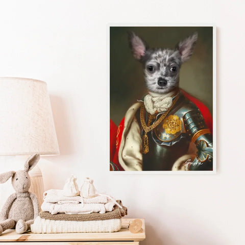 Tableau Animaux Portrait Personnalisé Renaissance Roi Charles Emmanuel III de Sardaigne