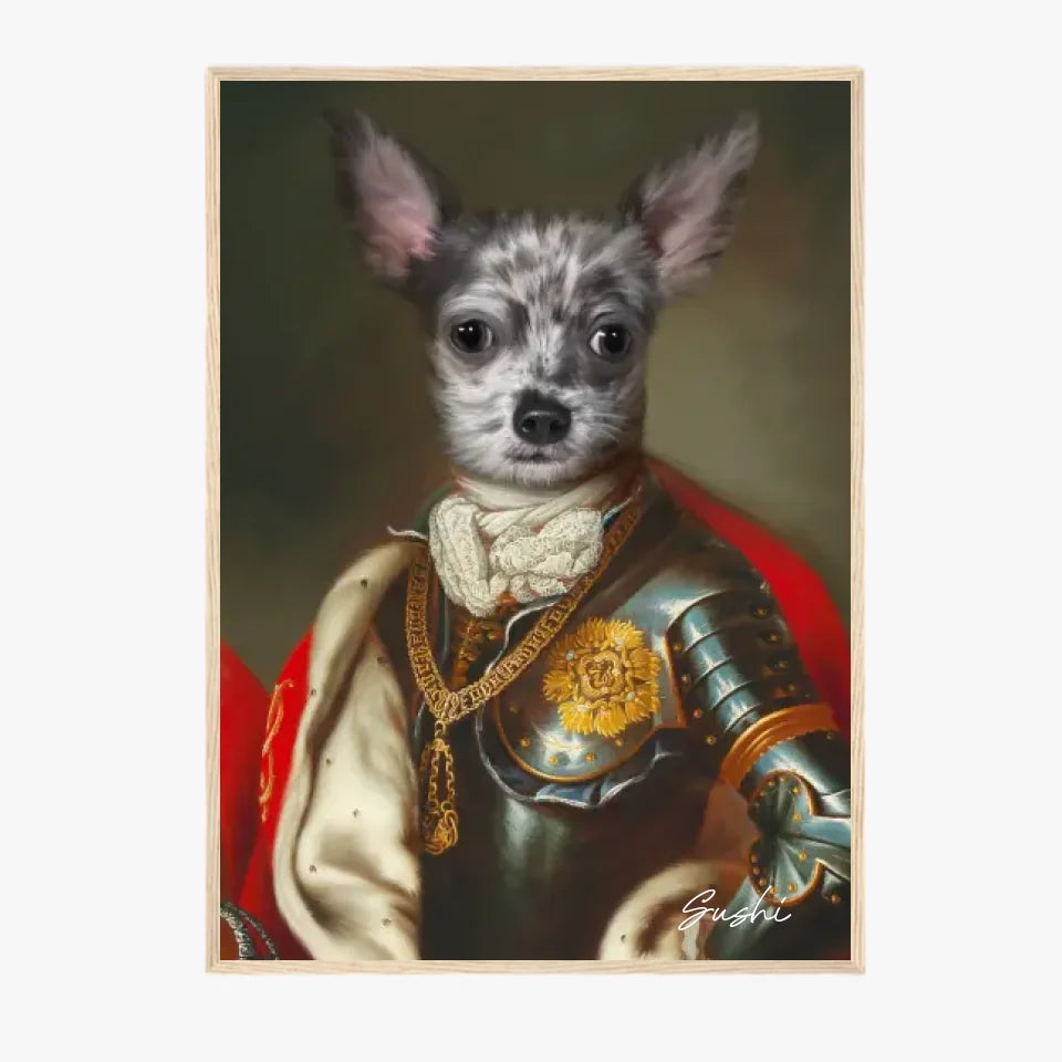 Tableau Animaux Portrait Personnalisé Renaissance Roi Charles Emmanuel III de Sardaigne