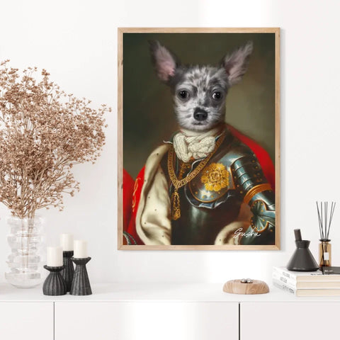 Tableau Animaux Portrait Personnalisé Renaissance Roi Charles Emmanuel III de Sardaigne