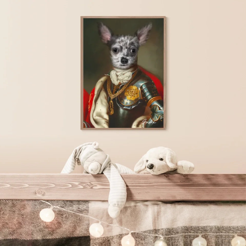 Tableau Animaux Portrait Personnalisé Renaissance Roi Charles Emmanuel III de Sardaigne