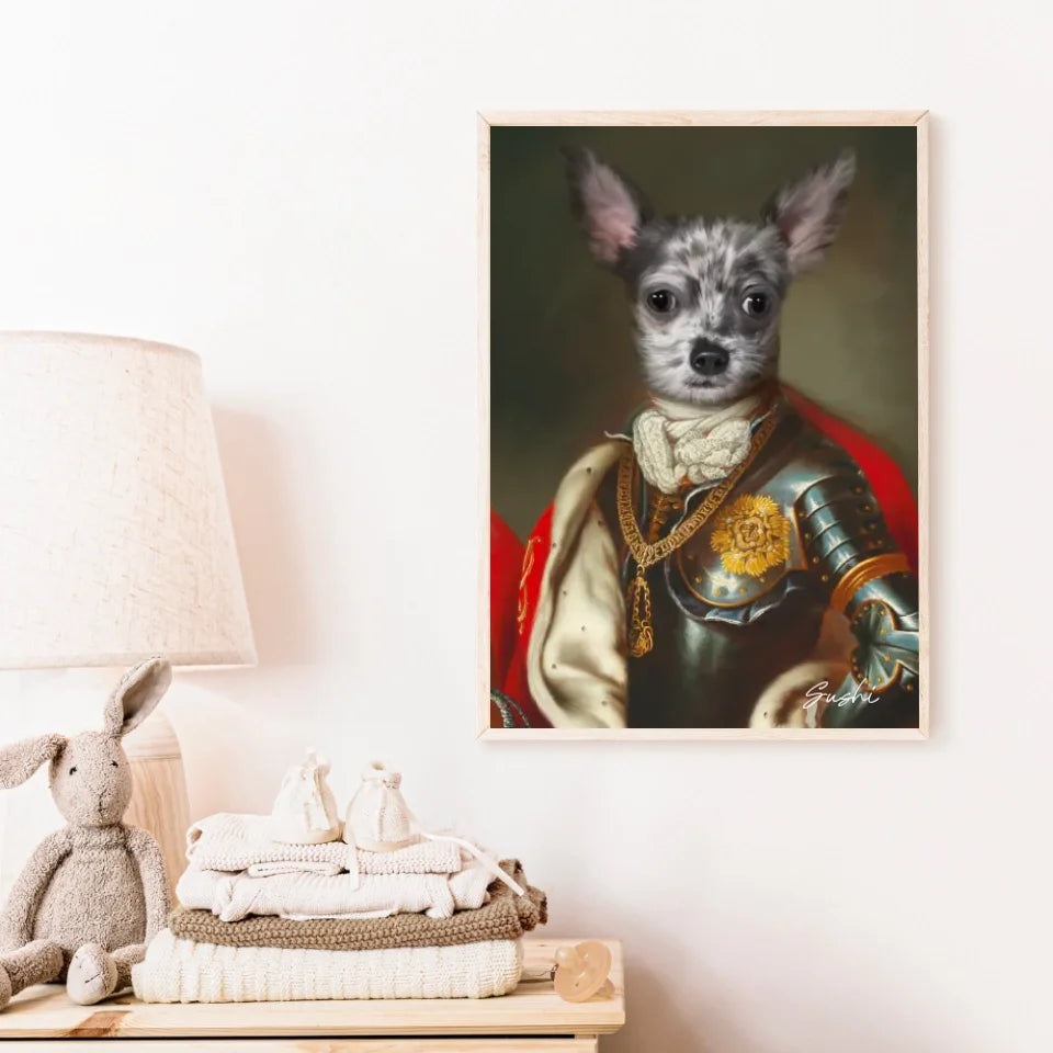 Tableau Animaux Portrait Personnalisé Renaissance Roi Charles Emmanuel III de Sardaigne