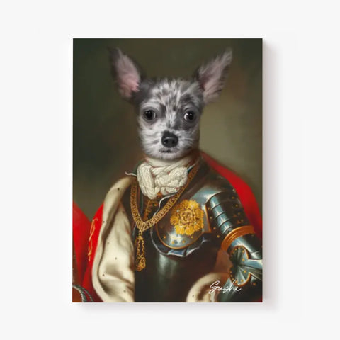 Tableau Animaux Portrait Personnalisé Renaissance Roi Charles Emmanuel III de Sardaigne