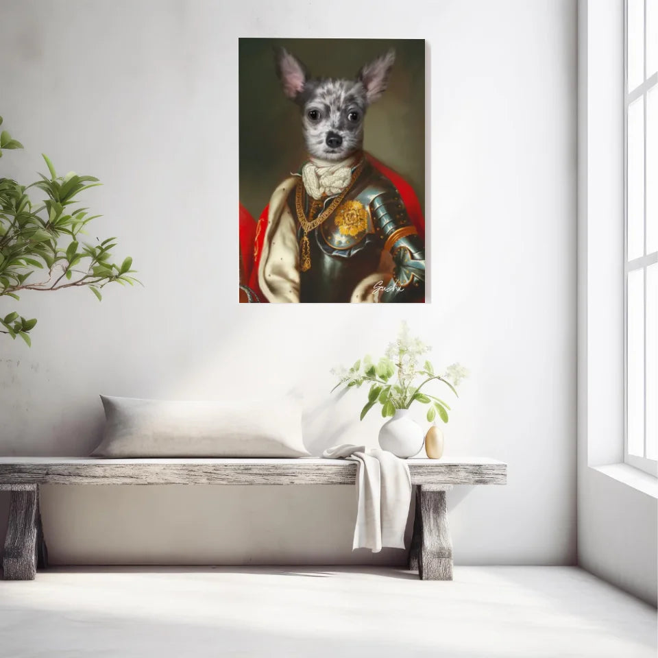 Tableau Animaux Portrait Personnalisé Renaissance Roi Charles Emmanuel III de Sardaigne