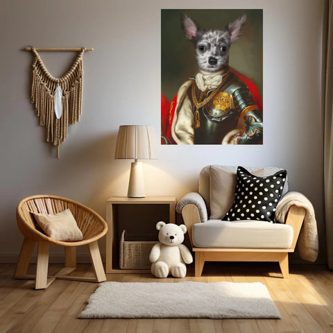 Tableau Animaux Portrait Personnalisé Renaissance Roi Charles Emmanuel III de Sardaigne