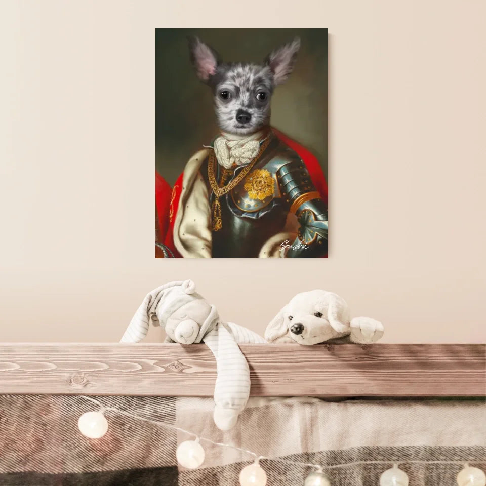 Tableau Animaux Portrait Personnalisé Renaissance Roi Charles Emmanuel III de Sardaigne