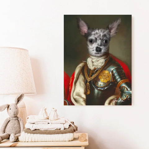 Tableau Animaux Portrait Personnalisé Renaissance Roi Charles Emmanuel III de Sardaigne