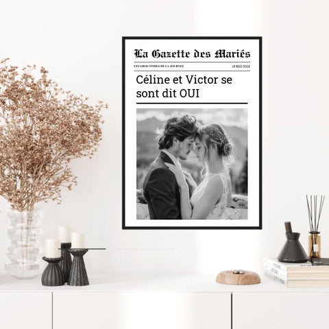 Affiche Personnalisée La Gazette des Mariés