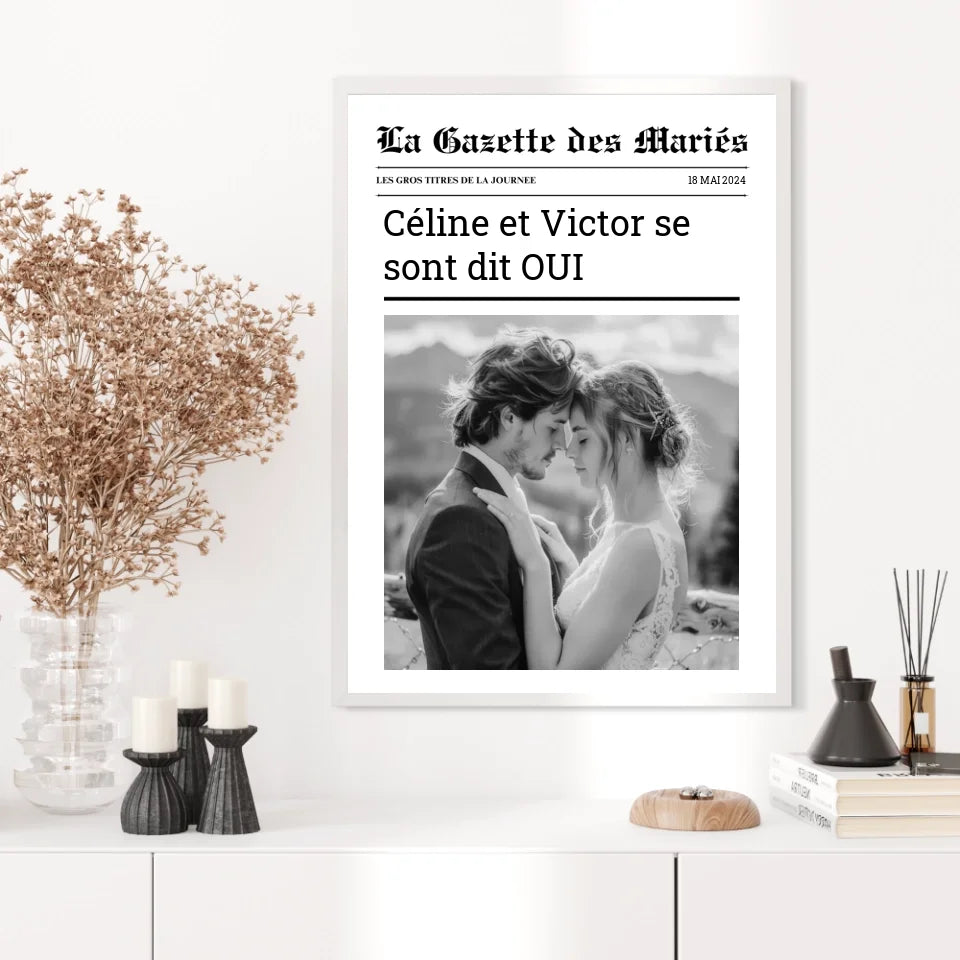 Affiche Personnalisée La Gazette des Mariés