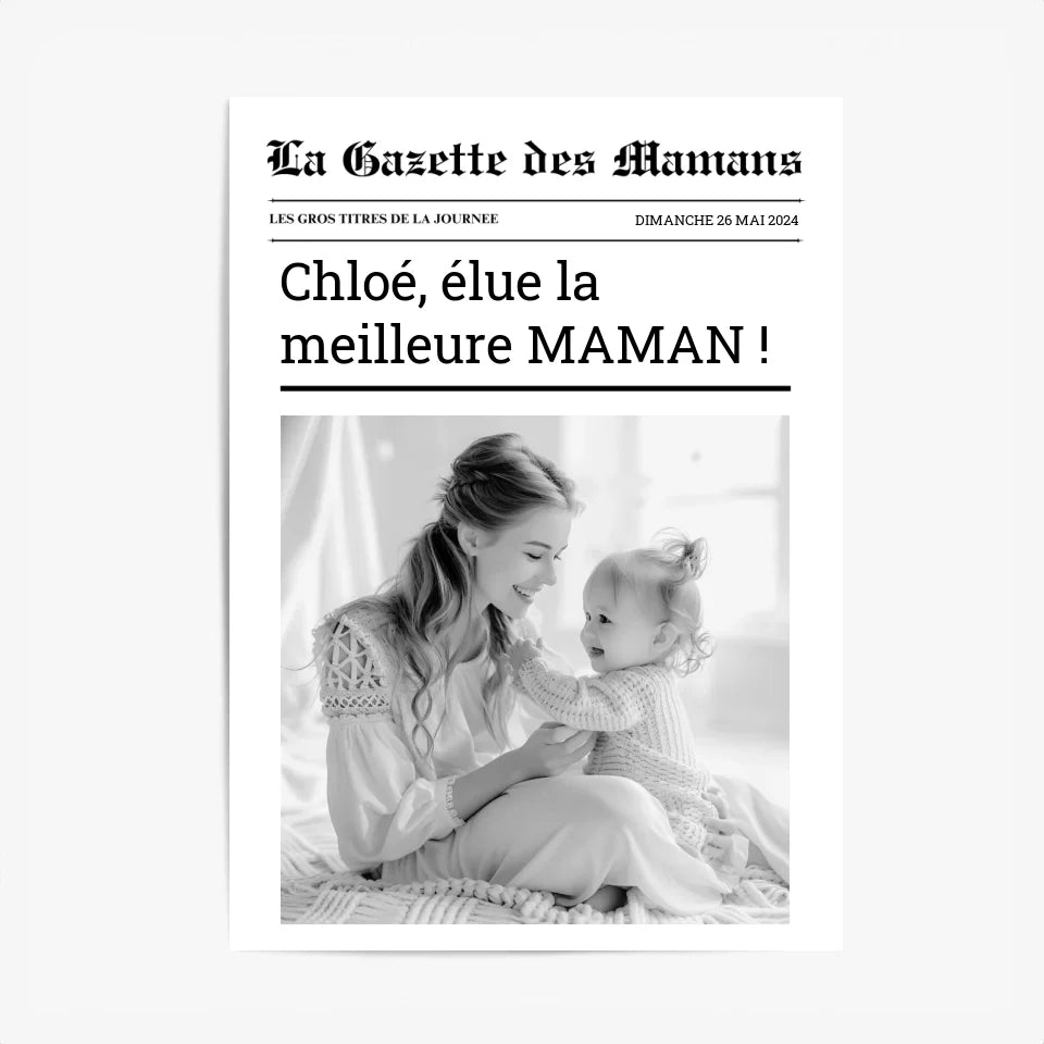 Affiche Personnalisée La Gazette des Mamans