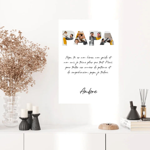 Tableau Famille Personnalisable photo Papa