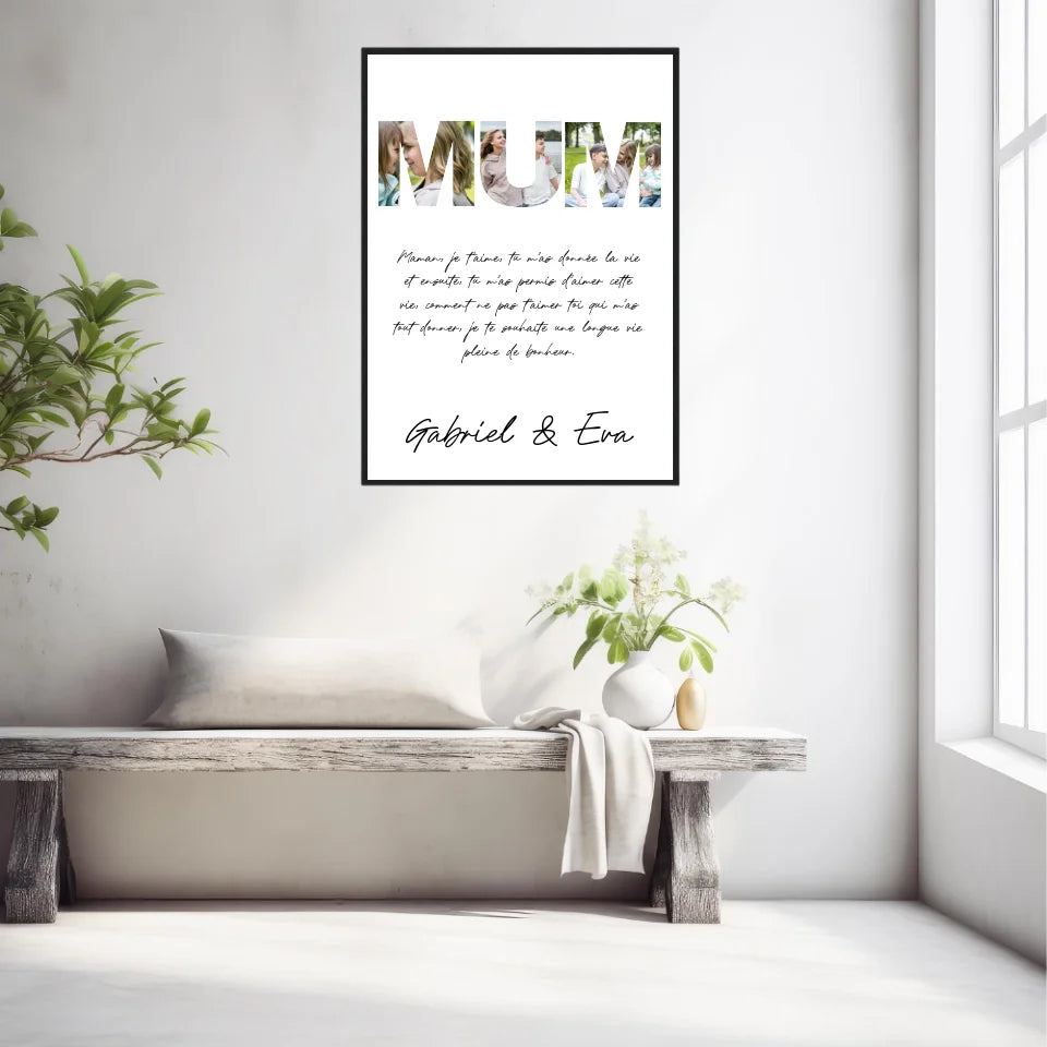 Tableau Famille Personnalisable Photo Mum