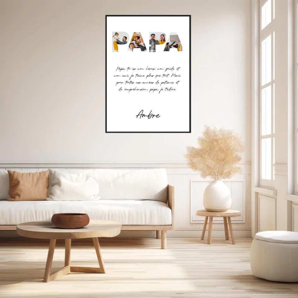 Tableau Famille Personnalisable photo Papa