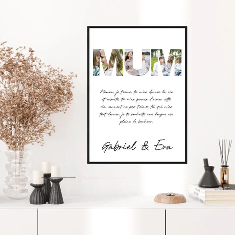 Tableau Famille Personnalisable Photo Mum