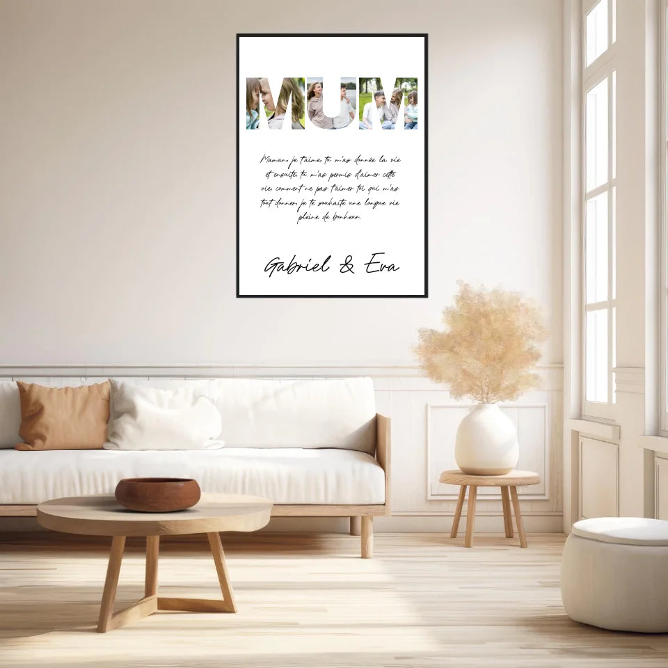 Tableau Famille Personnalisable Photo Mum