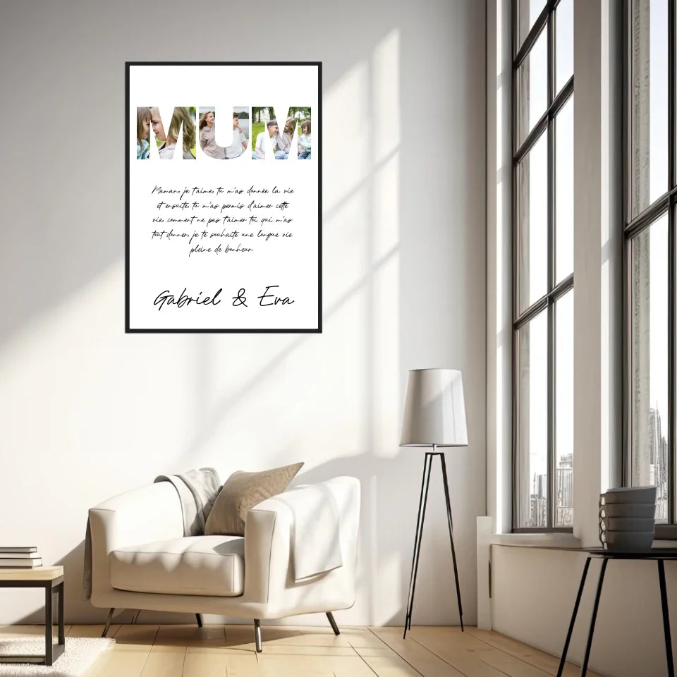 Tableau Famille Personnalisable Photo Mum