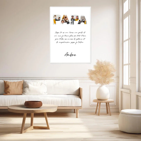 Tableau Famille Personnalisable photo Papa