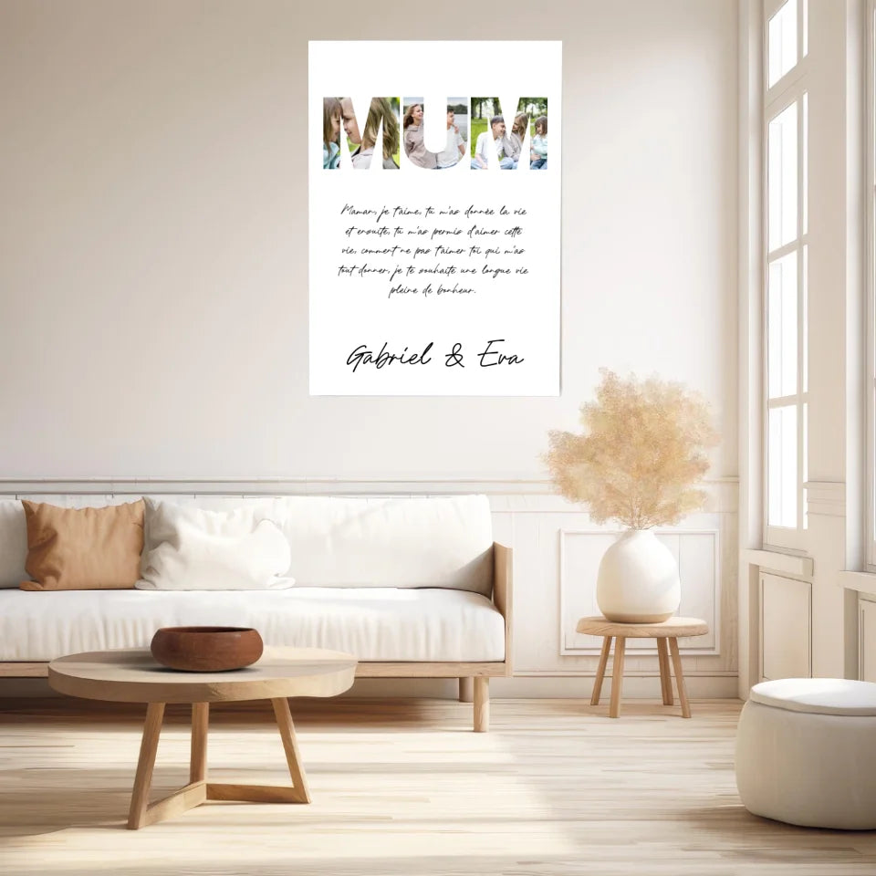 Tableau Famille Personnalisable Photo Mum