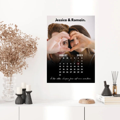 Affiche Personnalisée Calendrier Photo Couple