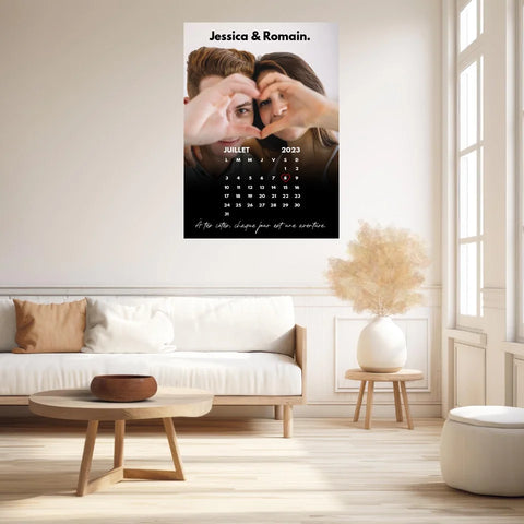 Affiche Personnalisée Calendrier Photo Couple