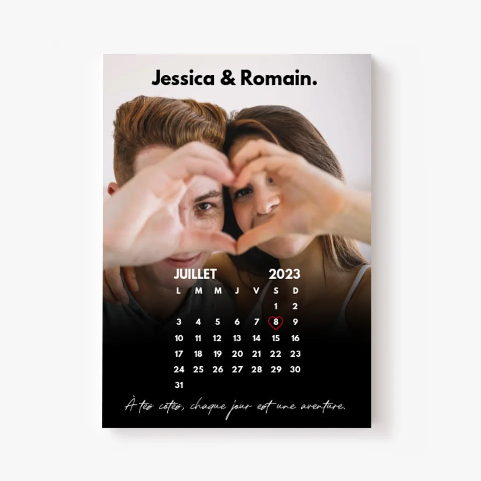 Affiche Personnalisée Calendrier Photo Couple