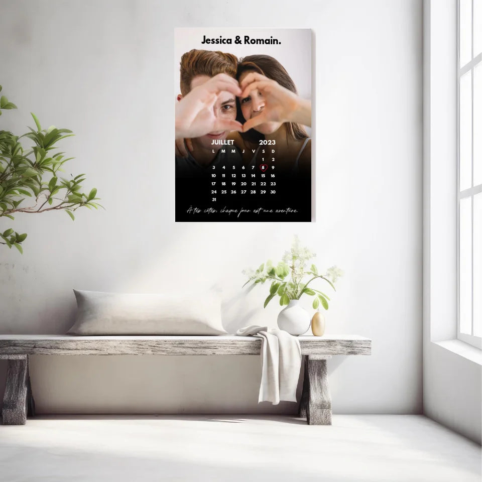 Affiche Personnalisée Calendrier Photo Couple