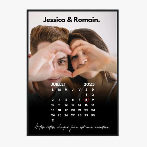 Affiche Personnalisée Calendrier Photo Couple