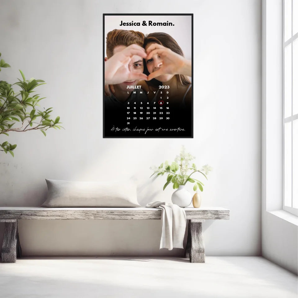 Affiche Personnalisée Calendrier Photo Couple