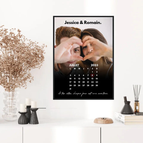 Affiche Personnalisée Calendrier Photo Couple