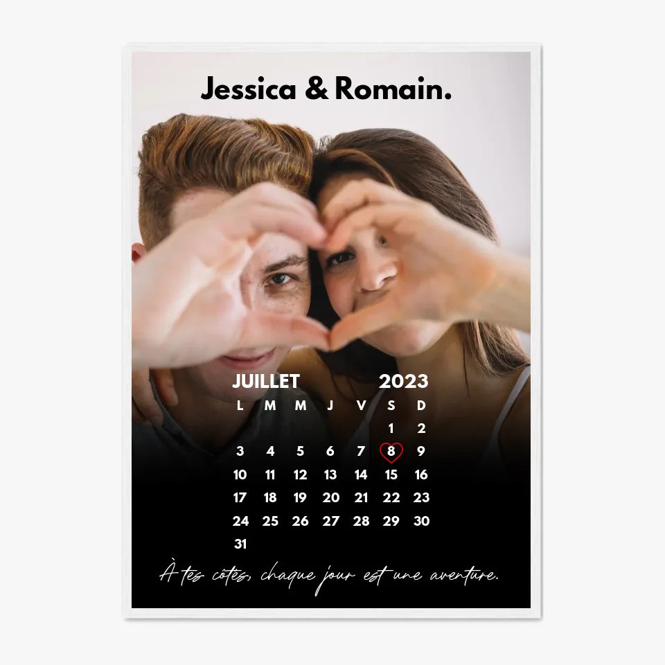 Affiche Personnalisée Calendrier Photo Couple