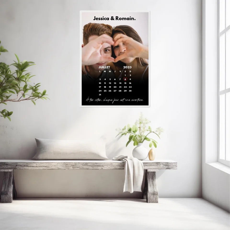 Affiche Personnalisée Calendrier Photo Couple