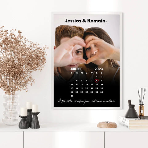 Affiche Personnalisée Calendrier Photo Couple